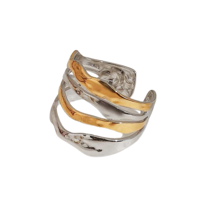 Anillo Ola Bicolor