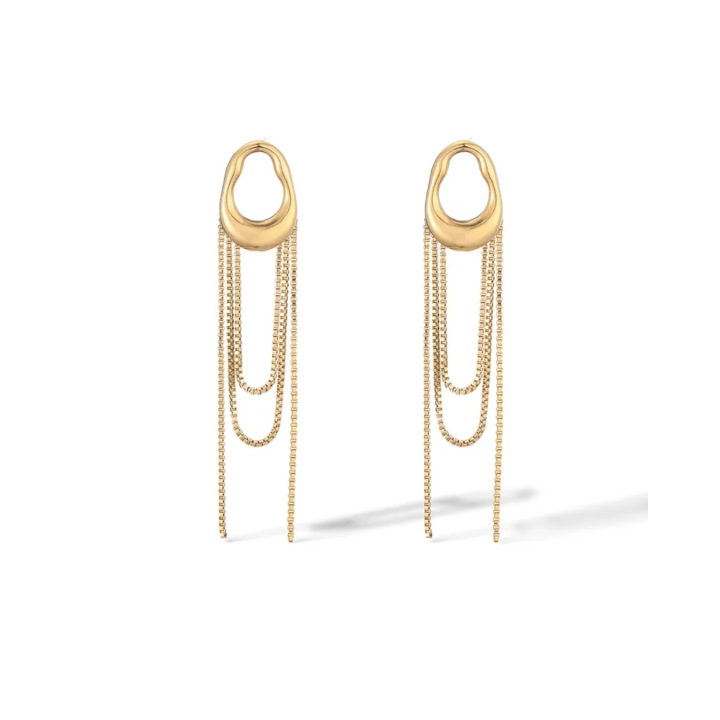 Aretes Cascada Dorados