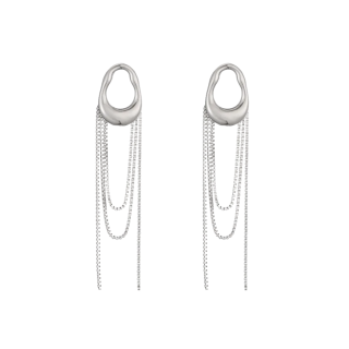 Aretes Cascada Plateados