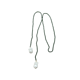 Collar Perla Brillo Verde