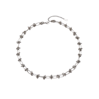 Collar Púas Plateado