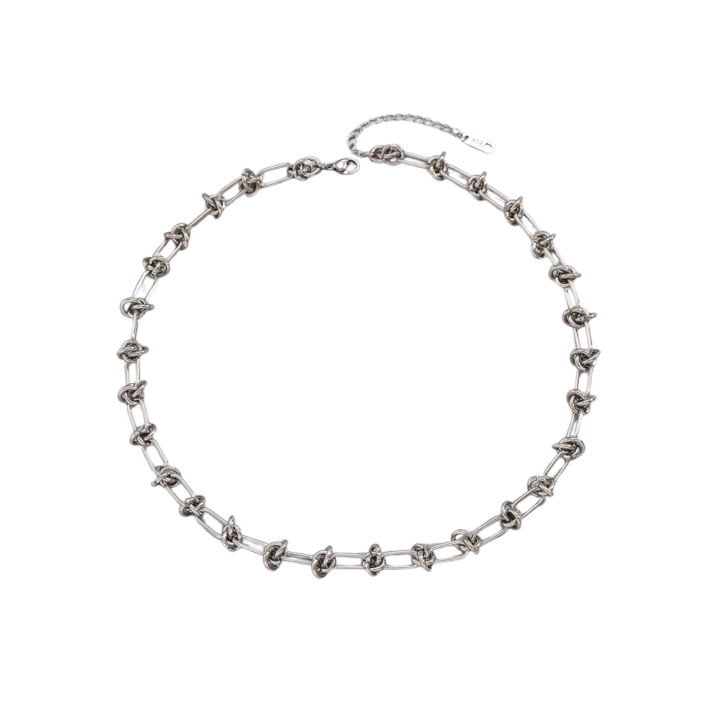 Collar Púas Plateado