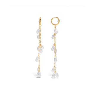 Aretes Perlas Colgantes