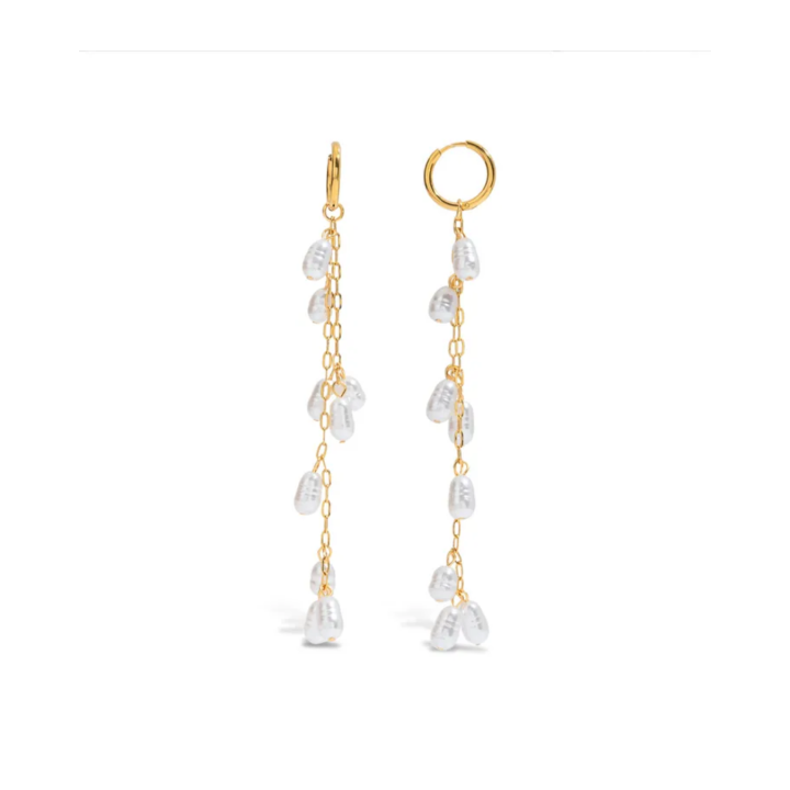 Aretes Perlas Colgantes