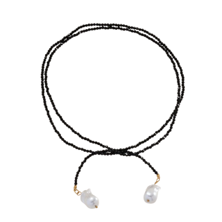 Collar Perla Brillo Negro