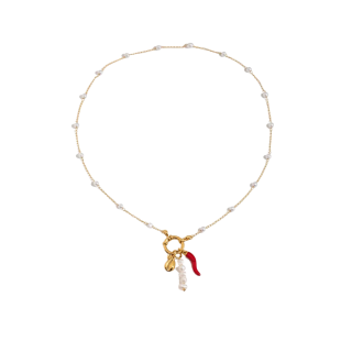 Collar Perlitas con Colgantes