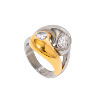 Anillo YingYang Bicolor