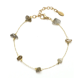 Pulsera Piedras Gris