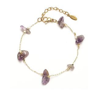 Pulsera Piedras Morado