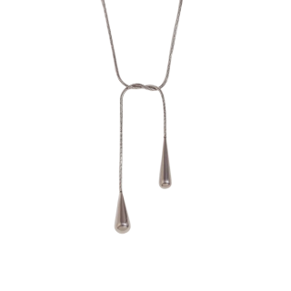 Collar Gota Plateada