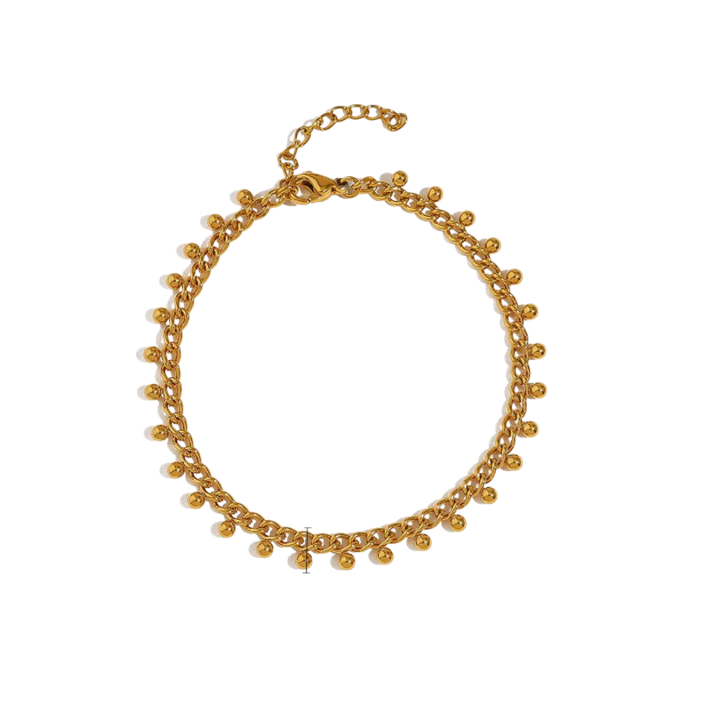 Pulsera Bolitas Dorada
