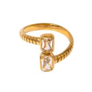 Anillo Doble Brillo Snake